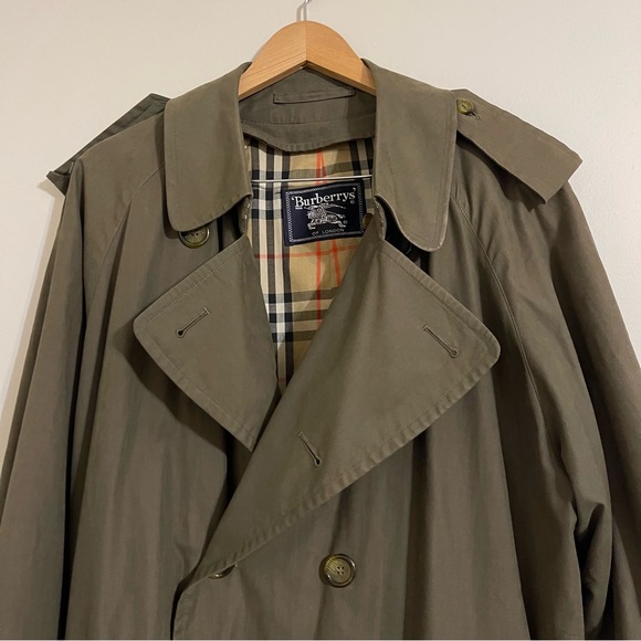 80s vintage Burberry Belted Trench large - Picture 13 of 14